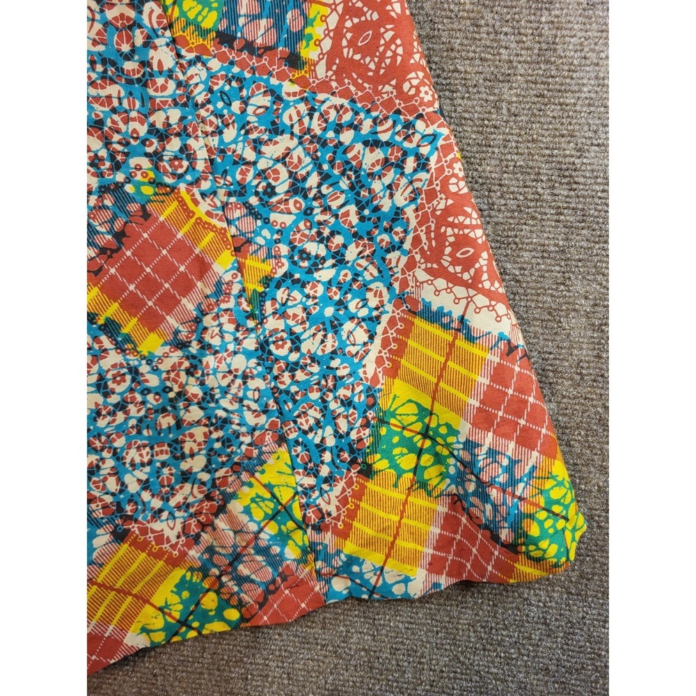 Vintage 1970s Handmade Orange Midi Skirt Retro Groovy Small - Picture 2 of 4